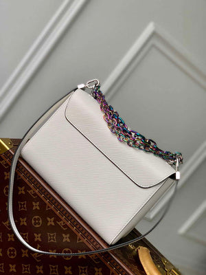 LV M22029 Louis Vuitton Twist MM Bag Epi Leather White - Default Title - View 2