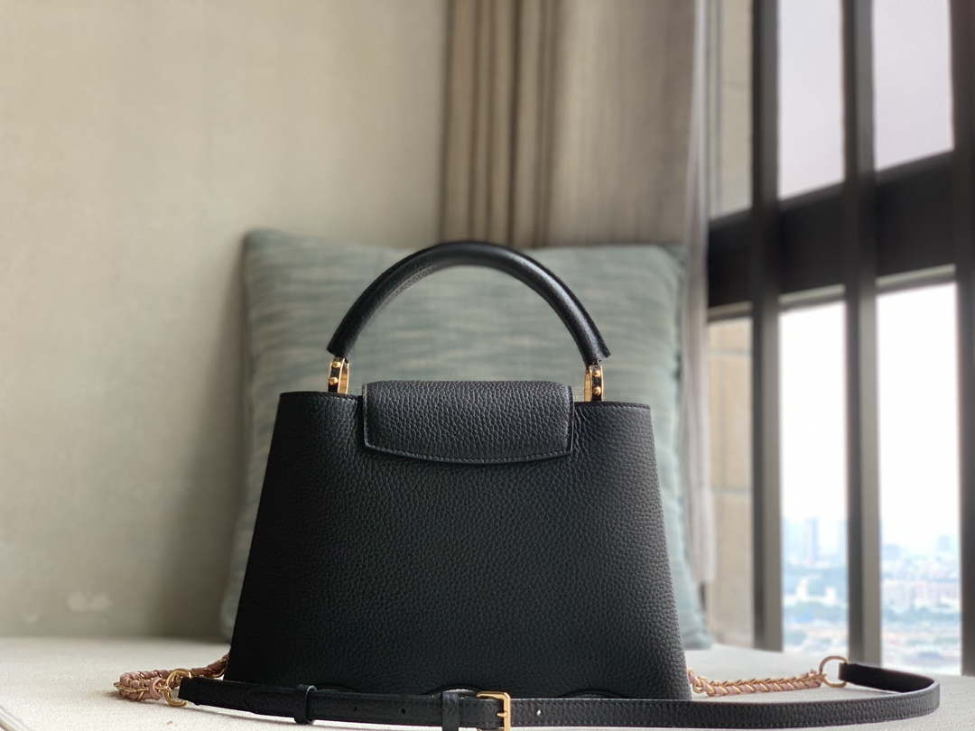 LV M22121 Louis Vuitton Capucines BB Handbag Black - Default Title - View 3