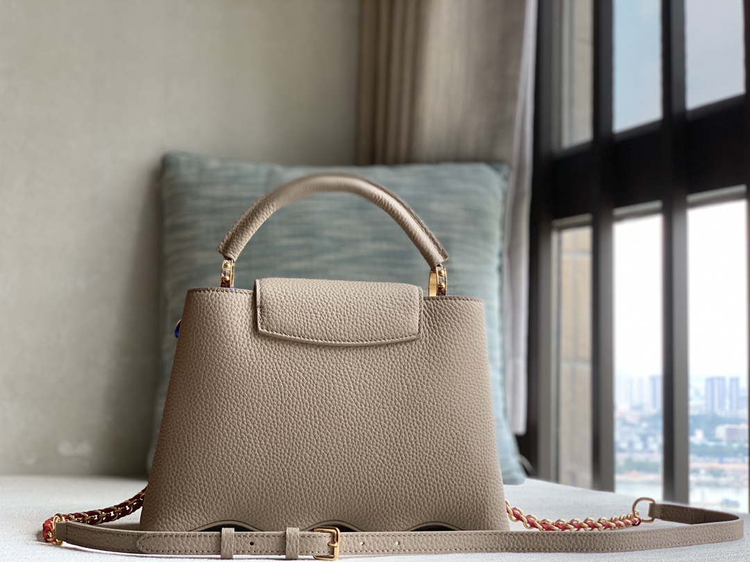 LV M22121 Louis Vuitton Capucines BB Handbag Gray - Default Title - View 3