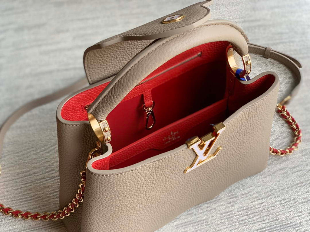 LV M22121 Louis Vuitton Capucines BB Handbag Gray