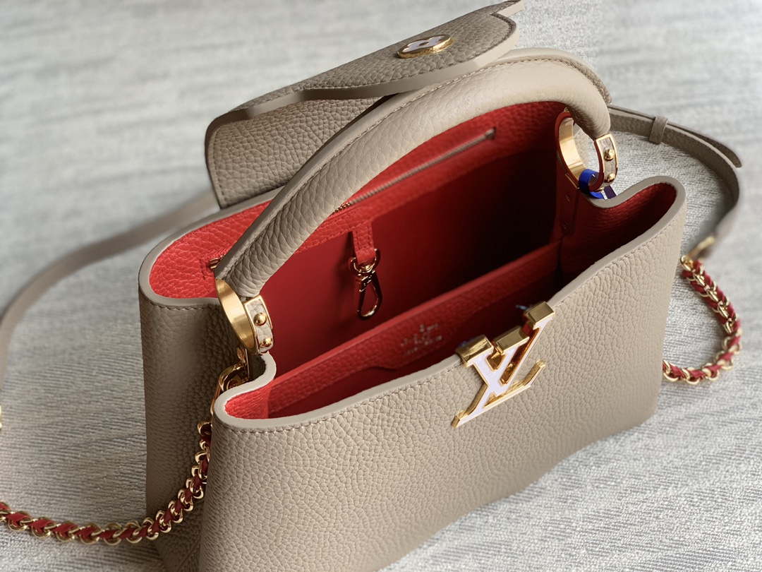 LV M22121 Louis Vuitton Capucines BB Handbag Gray - Default Title - View 7