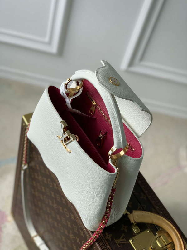 LV M22121 Louis Vuitton Capucines BB Handbag Snow White - Default Title - View 9