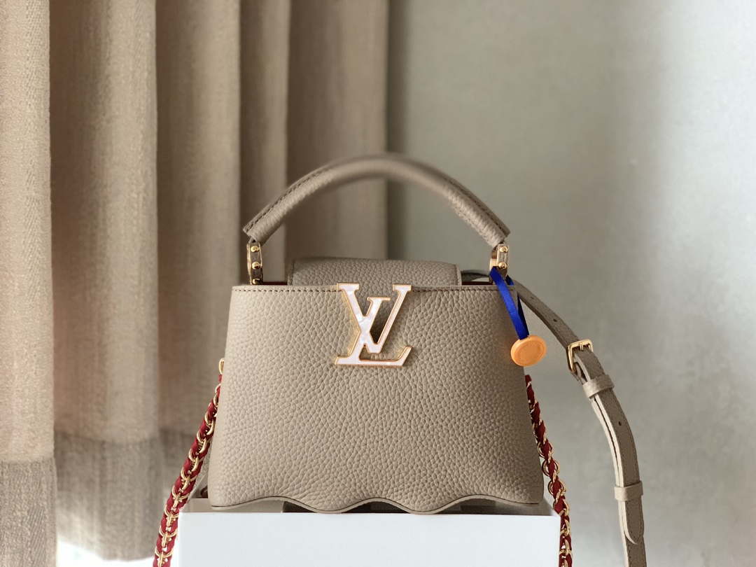 LV M22121 Louis Vuitton Capucines Mini Handbag Gray - Default Title - View 9