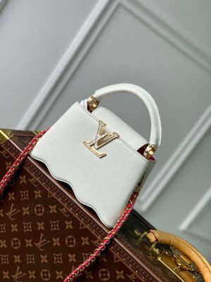 LV M22121 Louis Vuitton Capucines Mini Handbag Snow White - Default Title - View 1
