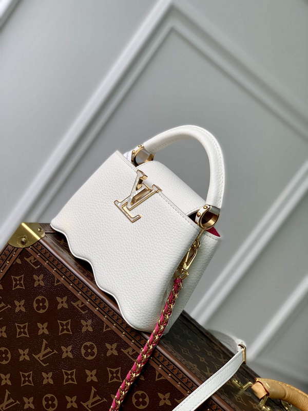 LV M22121 Louis Vuitton Capucines Mini Handbag Snow White - Default Title - View 2