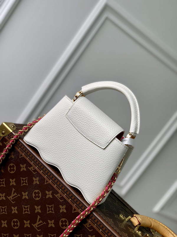 LV M22121 Louis Vuitton Capucines Mini Handbag Snow White - Default Title - View 3