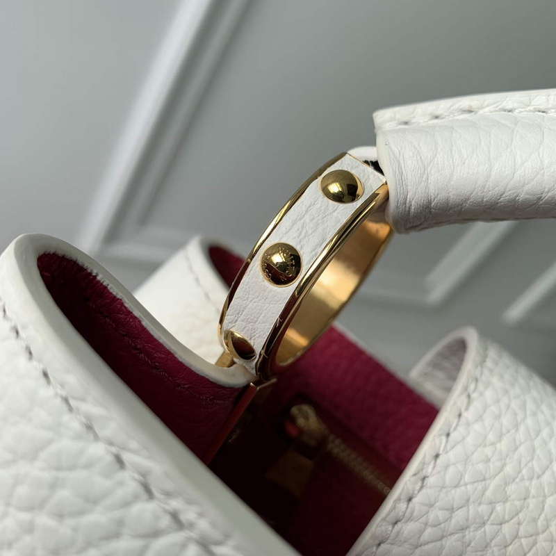 LV M22121 Louis Vuitton Capucines Mini Handbag Snow White - Default Title - View 6