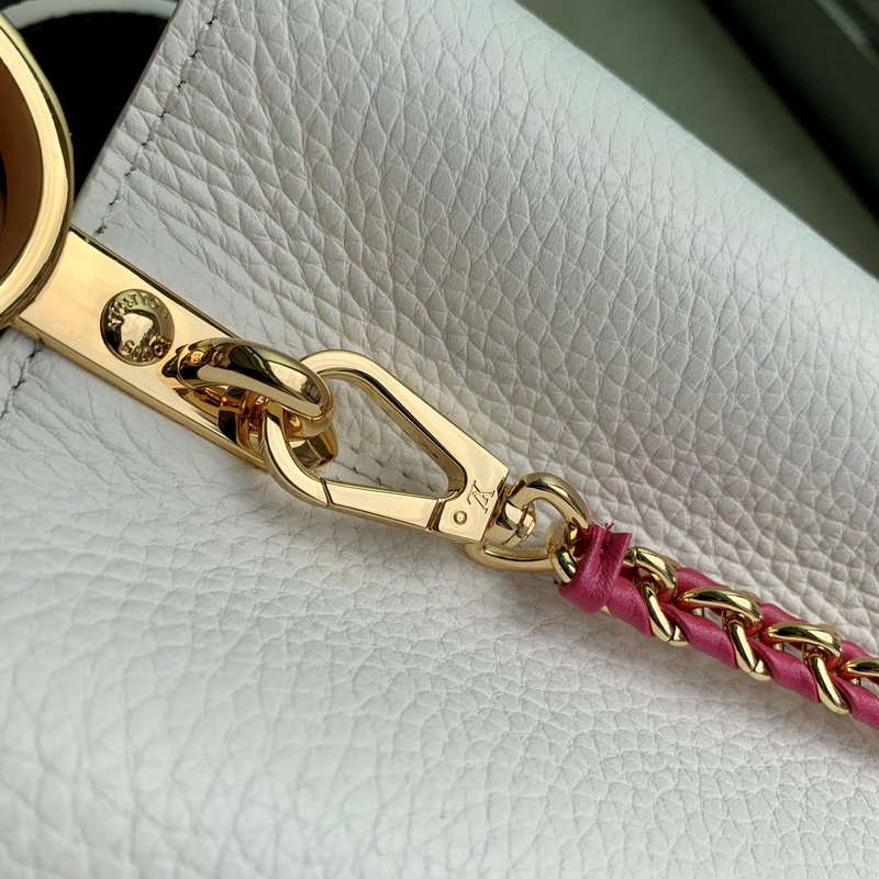 LV M22121 Louis Vuitton Capucines MM Handbag Snow White - Default Title - View 7
