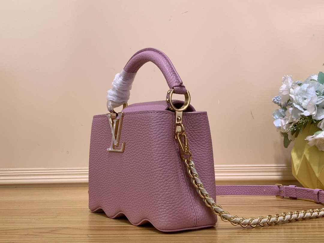 LV M22122 Louis Vuitton Capucines Mini Handbag Pink - Default Title - View 2