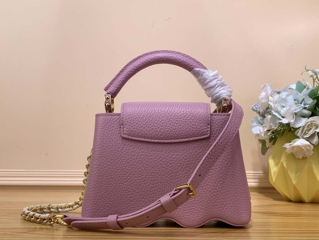LV M22122 Louis Vuitton Capucines Mini Handbag Pink - Default Title - View 3
