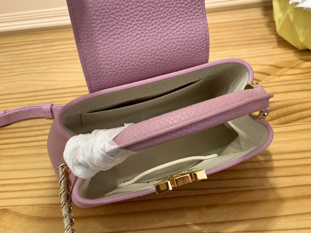LV M22122 Louis Vuitton Capucines Mini Handbag Pink - Default Title - View 9
