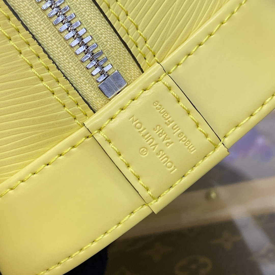 LV M22213 Louis Vuitton Alma BB Epi Handbag Jaune Plume Yellow - Default Title - View 7