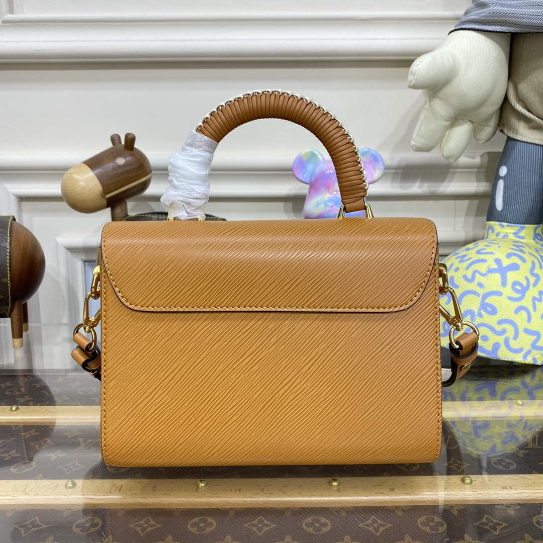 LV M22229 Louis Vuitton Twist MM Handbag Honey Gold