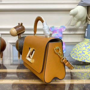 LV M22229 Louis Vuitton Twist MM Handbag Honey Gold - Default Title - View 3