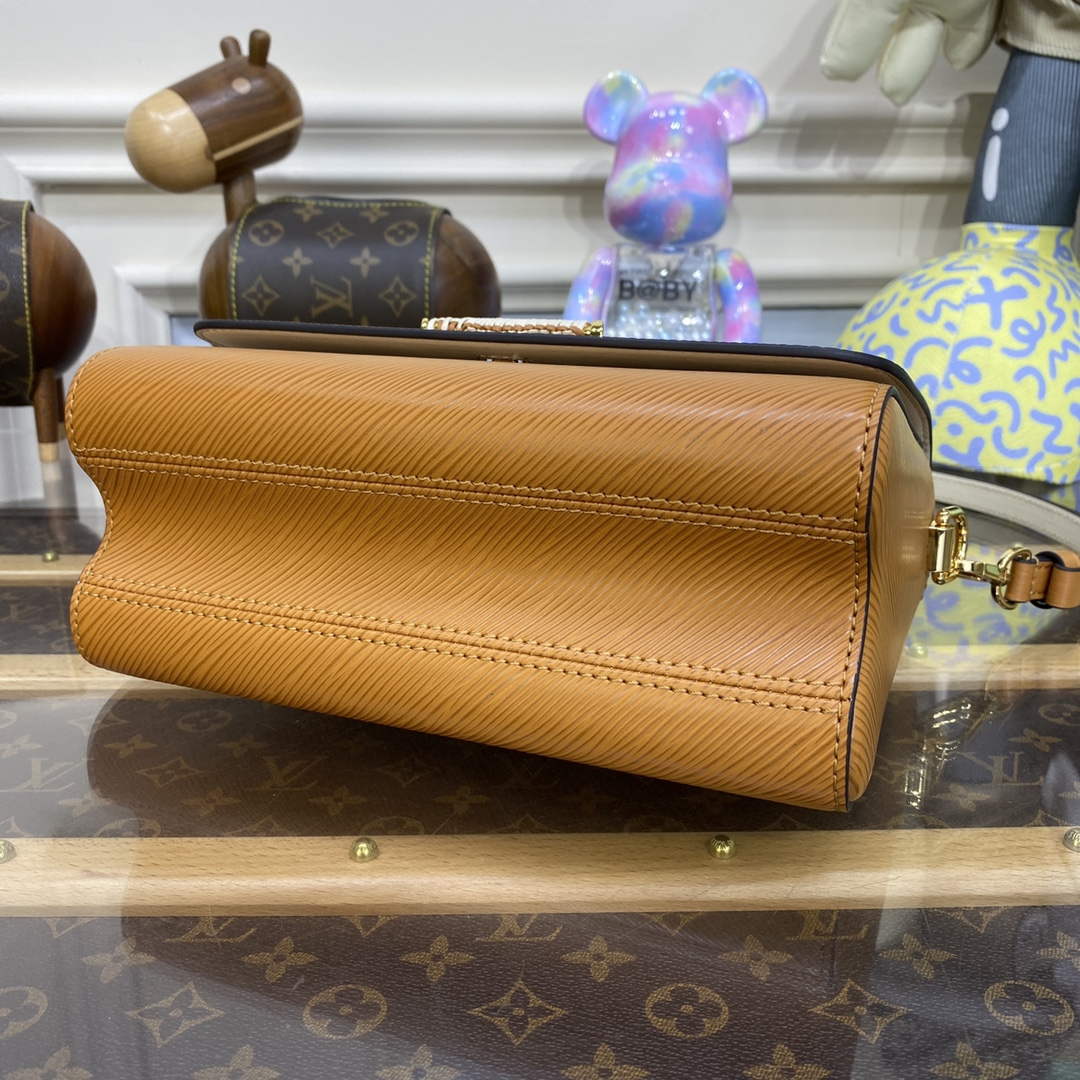 LV M22229 Louis Vuitton Twist MM Handbag Honey Gold - Default Title - View 4