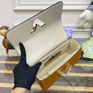 LV M22229 Louis Vuitton Twist MM Handbag Honey Gold - Default Title - View 9