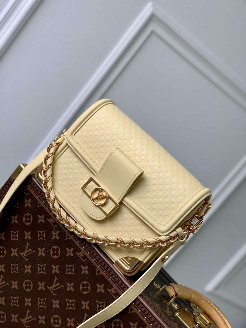LV M22276 Louis Vuitton Dauphine MM Bag Yellow - Default Title - View 1