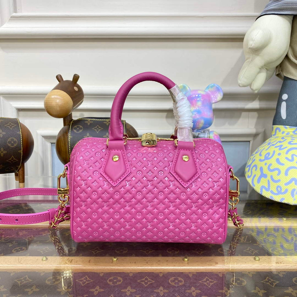 LV M22286 Louis Vuitton Speedy Bandouliere 20 Handbag Rose