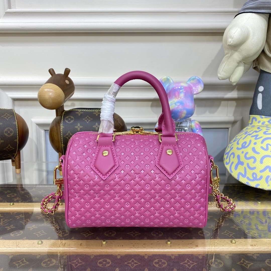 LV M22286 Louis Vuitton Speedy Bandouliere 20 Handbag Rose