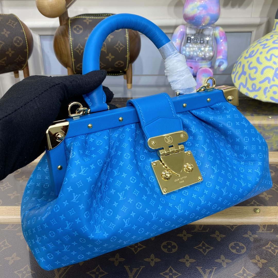 LV M22325 Louis Vuitton Monogram Clutch Blue