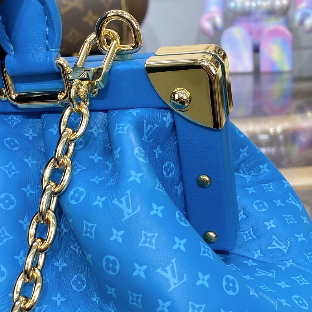 LV M22325 Louis Vuitton Monogram Clutch Blue - Default Title - View 7