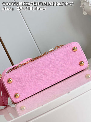 LV M22375 Louis Vuitton Capucines BB Bag Rose Chamallow Pink - Default Title - View 6