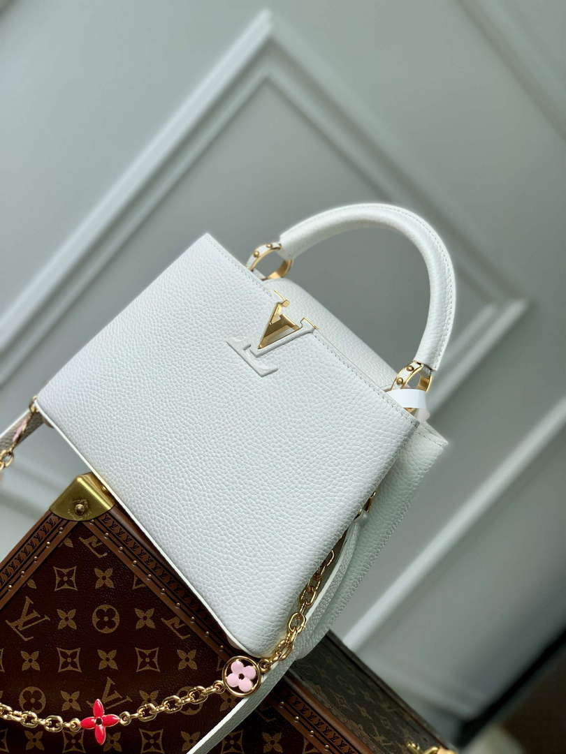 LV M22375 Louis Vuitton Capucines BB Handbag White - Default Title - View 2