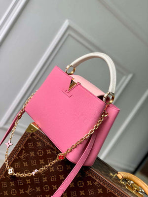 LV M22375 Louis Vuitton Capucines MM Handbag Pink - Default Title - View 2