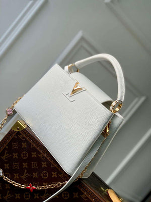 LV M22375 Louis Vuitton Capucines MM Handbag White - Default Title - View 2