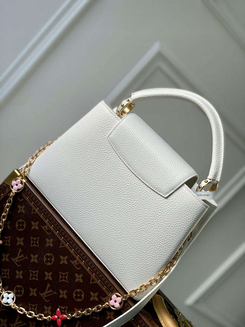 LV M22375 Louis Vuitton Capucines MM Handbag White - Default Title - View 3