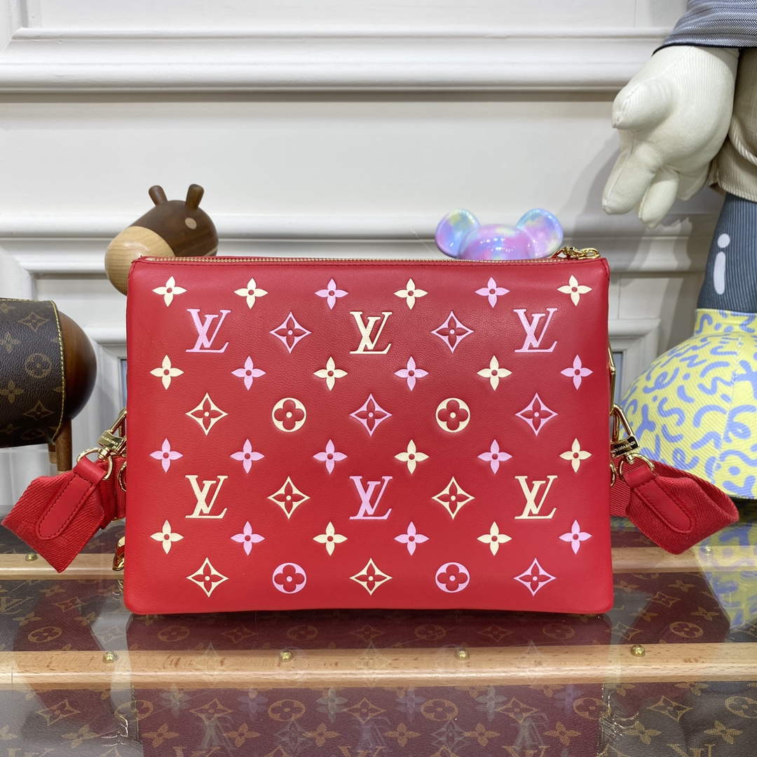 LV M22397 Louis Vuitton Coussin PM Handbag Coquelicot Red - Default Title - View 2