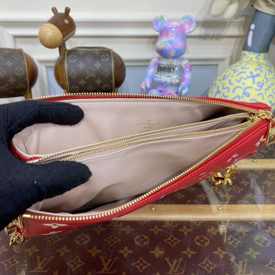 LV M22397 Louis Vuitton Coussin PM Handbag Coquelicot Red