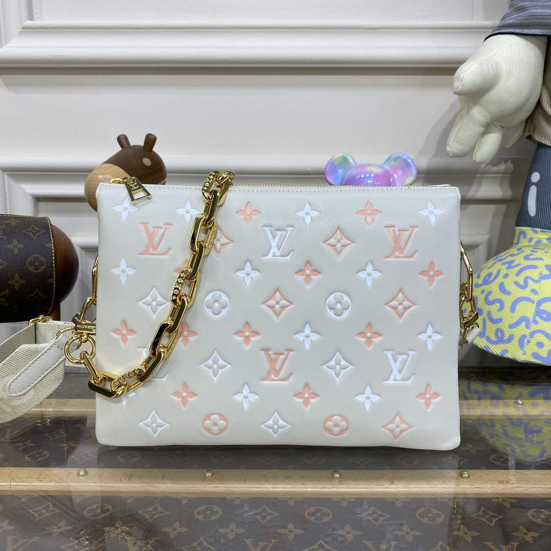 LV M22398 Louis Vuitton Coussin PM Handbag Cr¨¨me Beige