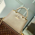 LV M22436 Louis Vuitton Capucines BB Handbag Griotte Pearlescent khaki - Default Title - View 1