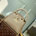 LV M22436 Louis Vuitton Capucines Mini Handbag Griotte Pearlescent khaki - Default Title - View 1