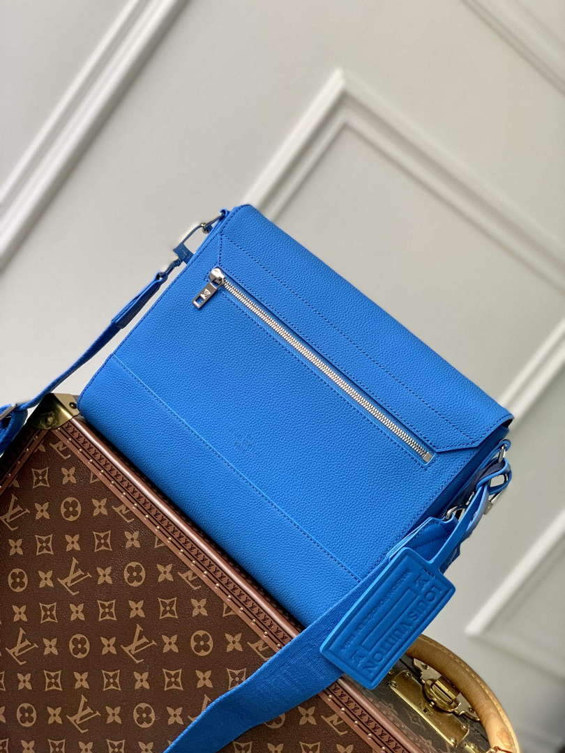 LV M22505 Louis Vuitton Takeoff Messenger Bag Blue - Default Title - View 3