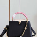 LV M22512 Louis Vuitton Capucines BB Bag Black and Pink - Default Title - View 1