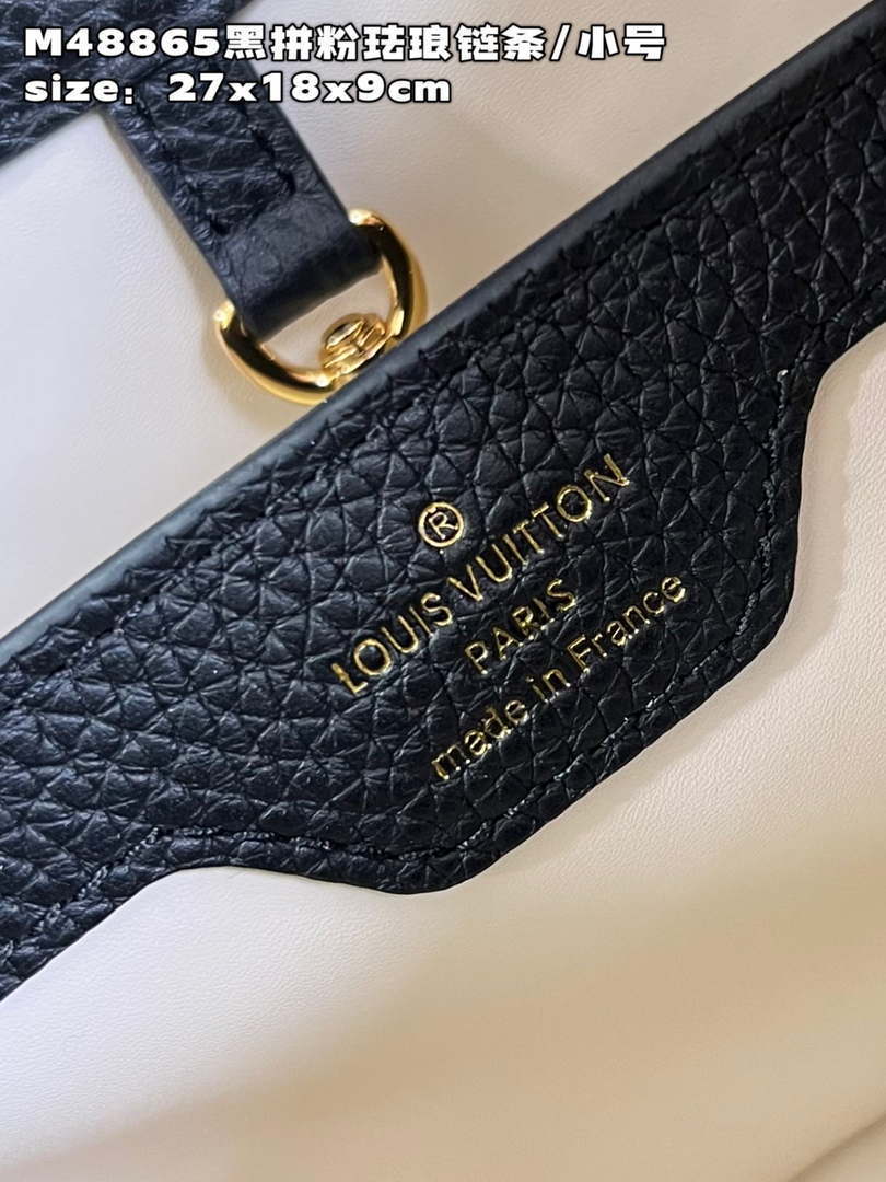 LV M22512 Louis Vuitton Capucines BB Bag Black and Pink - Default Title - View 9