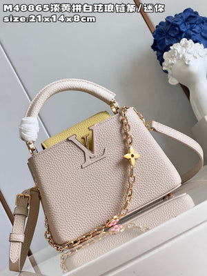 LV M22514 Louis Vuitton Capucines BB Bag Crame Beige - Default Title - View 2