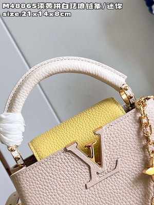 LV M22514 Louis Vuitton Capucines BB Bag Crame Beige - Default Title - View 3