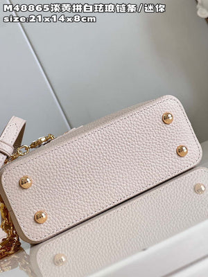 LV M22514 Louis Vuitton Capucines Mini Jaune Plume Yellow - Default Title - View 6