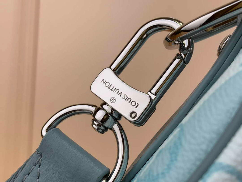 LV M22527 Louis Vuitton Keepall Bandouliere 25 Bag Crystal Blue