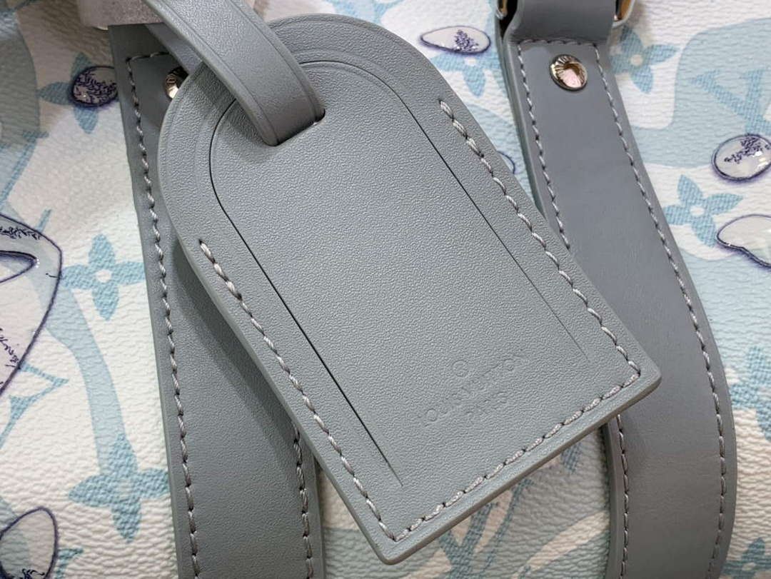LV M22527 Louis Vuitton Keepall Bandouliere 25 Bag Crystal Blue - Default Title - View 7
