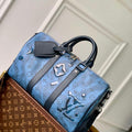 LV M22573 Louis Vuitton Keepall Bandouliere 35 Abyss Blue - Default Title - View 1