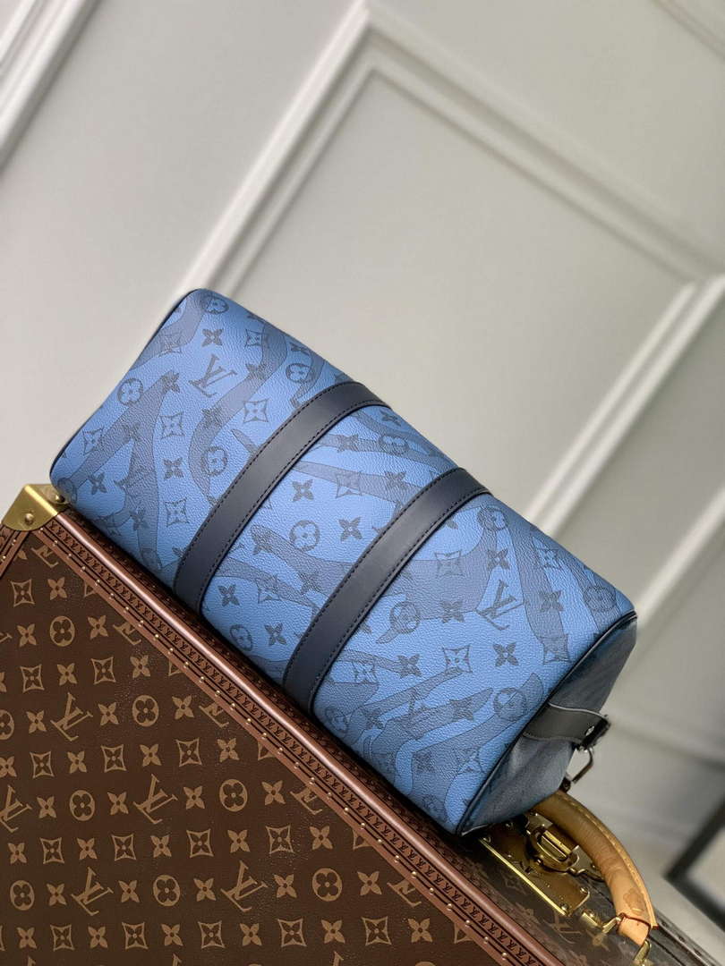 LV M22573 Louis Vuitton Keepall Bandouliere 35 Abyss Blue