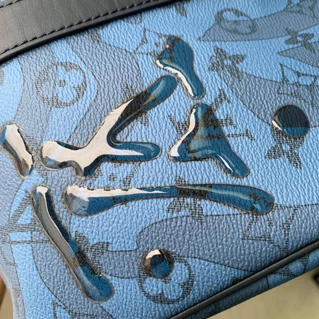 LV M22573 Louis Vuitton Keepall Bandouliere 35 Abyss Blue