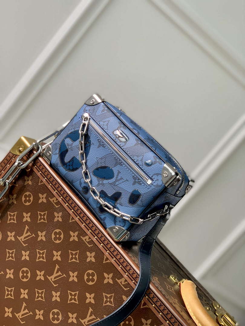 LV M22588 Louis Vuitton Mini Soft Trunk Bag Abyss Blue - Default Title - View 1
