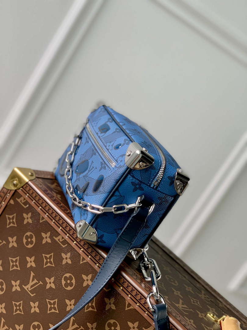 LV M22588 Louis Vuitton Mini Soft Trunk Bag Abyss Blue - Default Title - View 3
