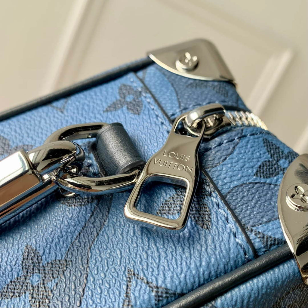 LV M22588 Louis Vuitton Mini Soft Trunk Bag Abyss Blue