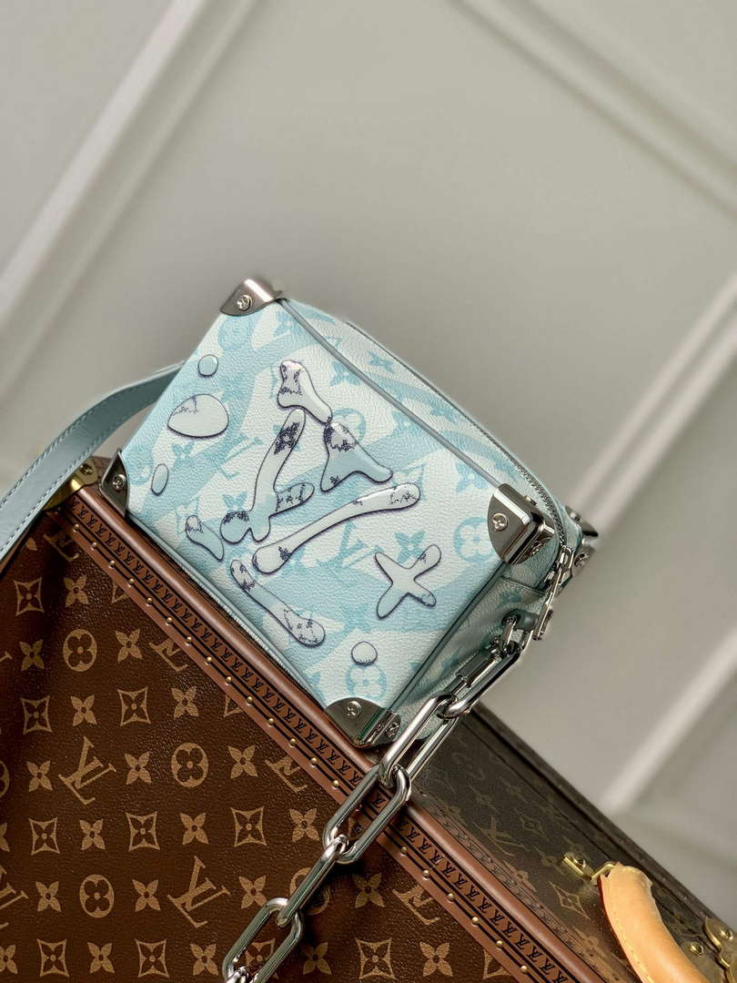 LV M22588 Louis Vuitton Mini Soft Trunk Bag Crystal Blue - Default Title - View 3